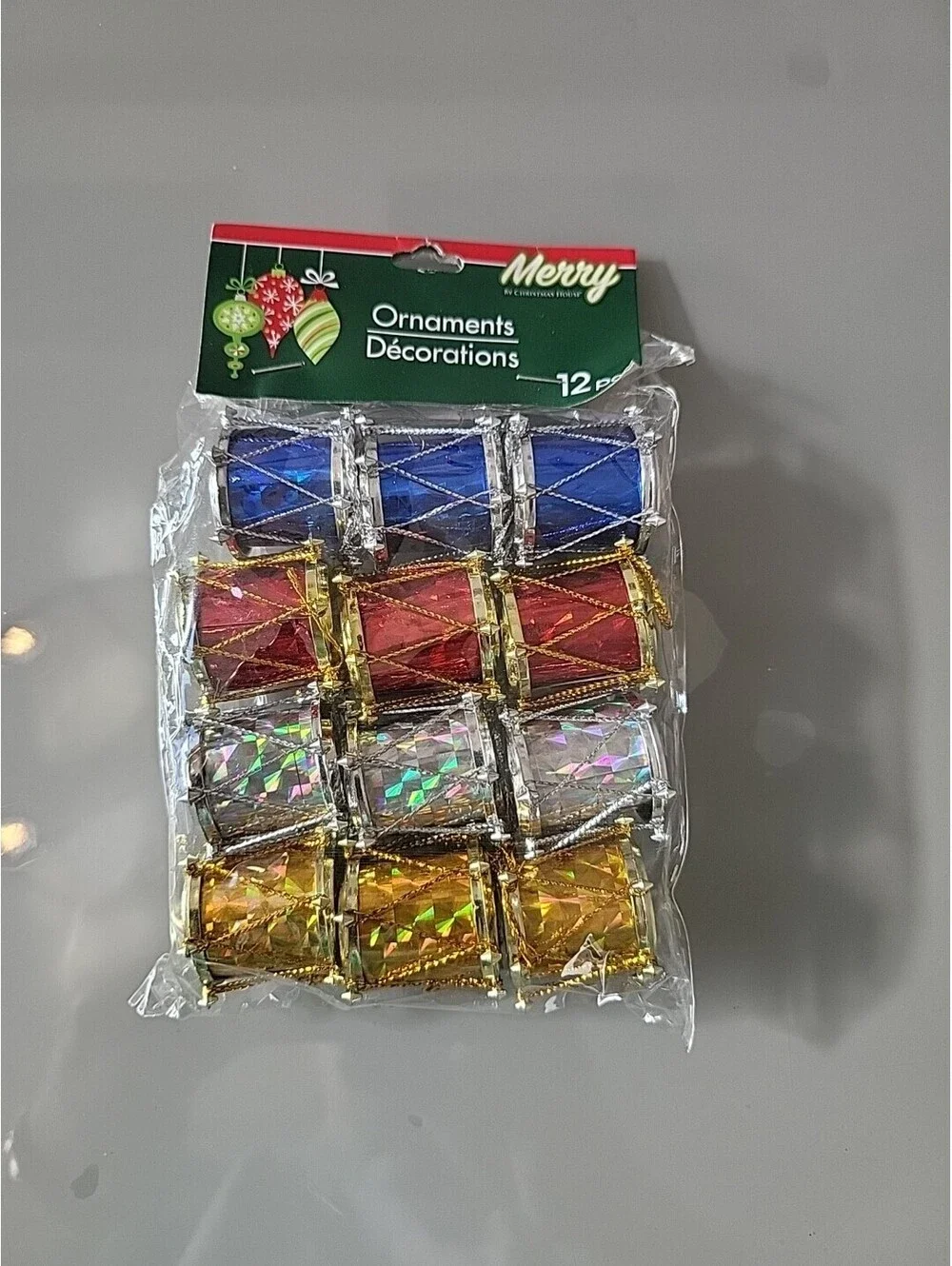 Vintage Holiday Mini Miniature Decorations Mini Tree Dollhouse Drums 1